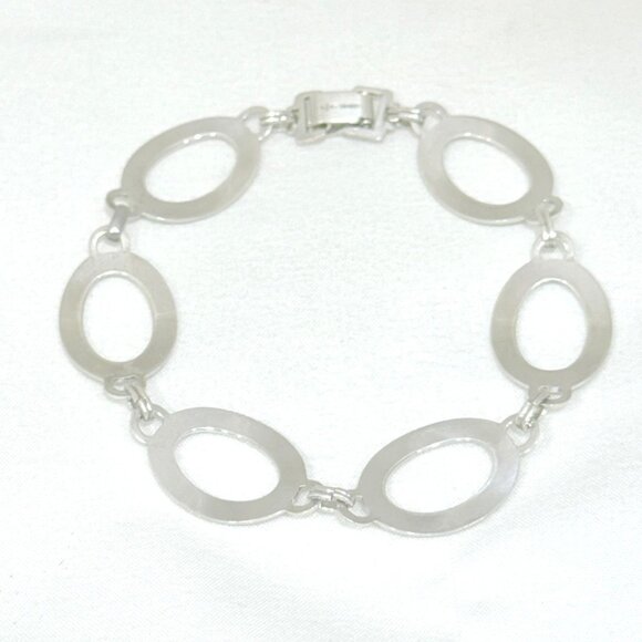 Vintage W.E. Richards Sterling Silver Link Bracelet - 7.25" - Signed - Picture 3 of 5
